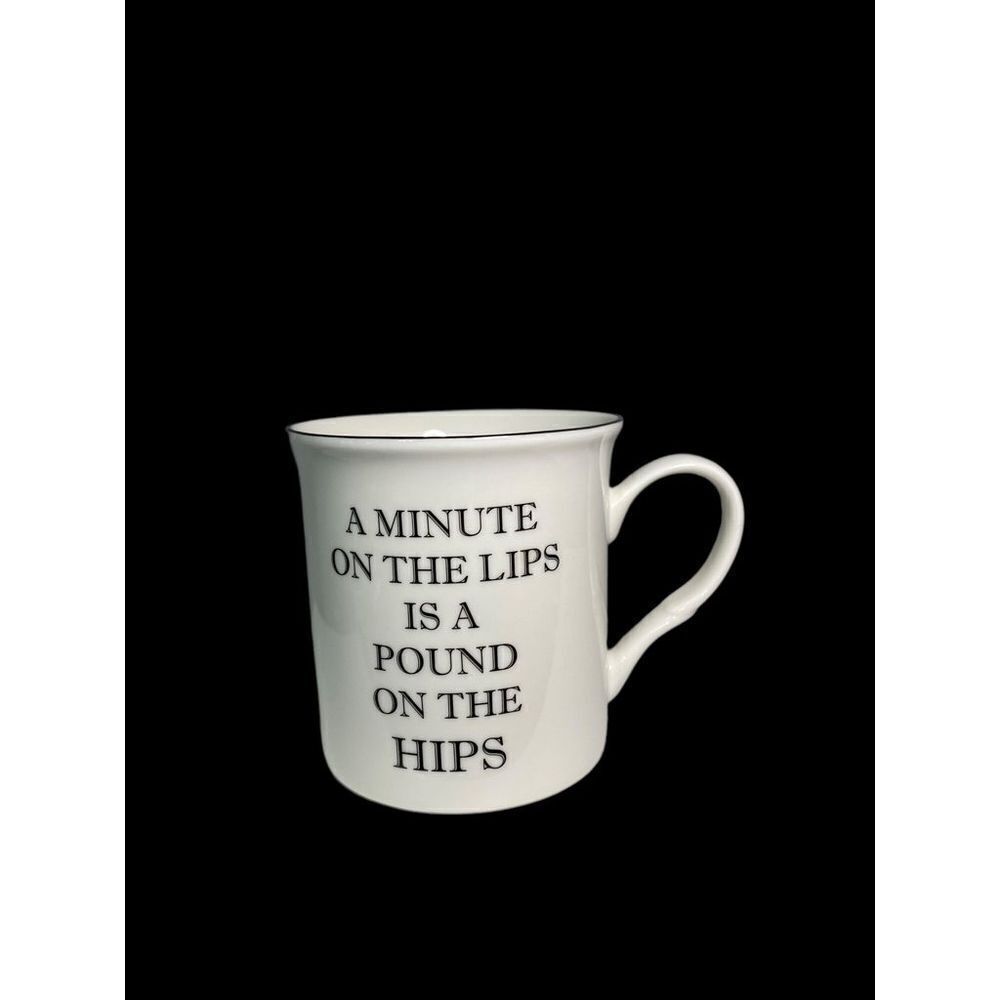 Kent Pottery “A minute on the lips is a pound on the hips” mug